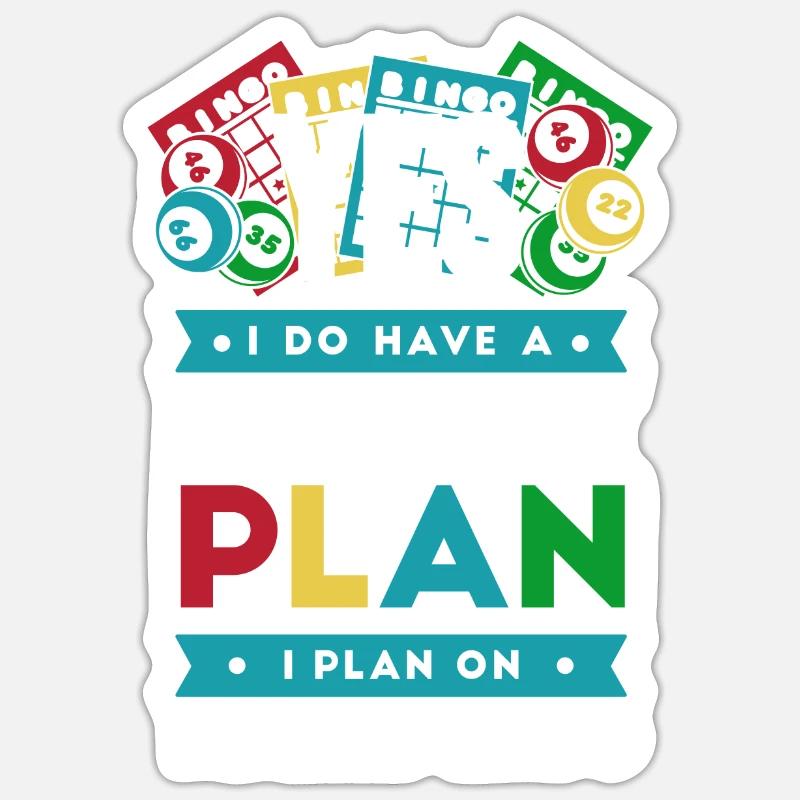 I Have A Retirement Plan Professional Caller - Sticker size S (10 x 10 cm) - white matte