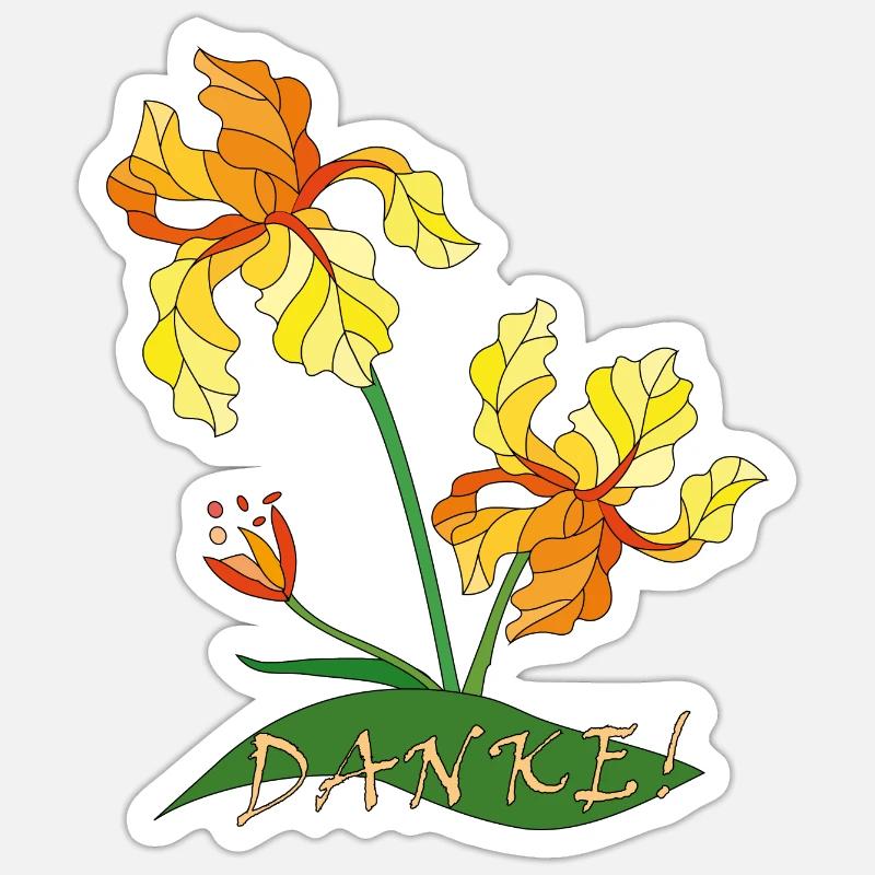 Danke - Sticker Größe S (10 x 10 cm) - Mattweiß