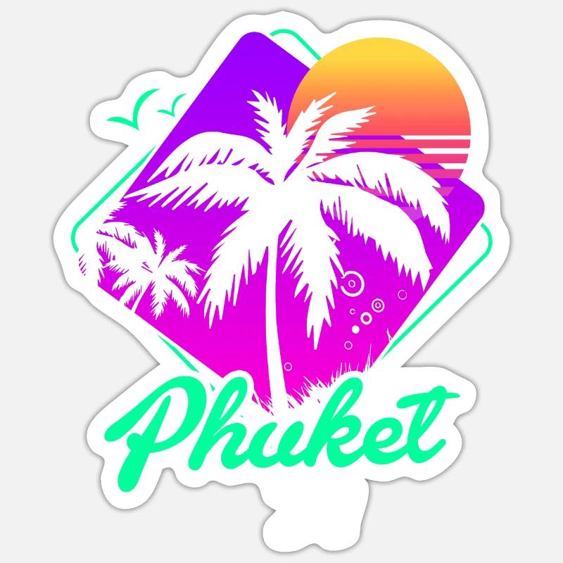 Thaïlande Langue thaïlandaise Phuket Sticker taille S (10 x 10 cm)
