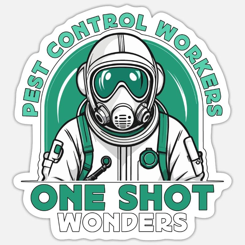 Pest Control Workers One Shot Insect Solutions Sticker size S (10 x 10 cm)