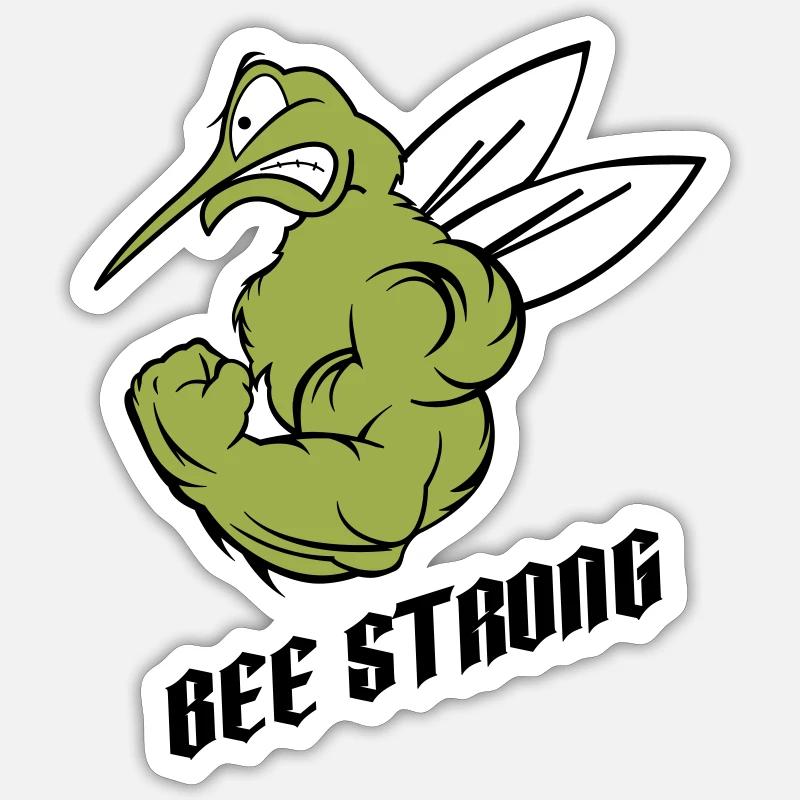 strong mosquito bee Sticker size S (10 x 10 cm)