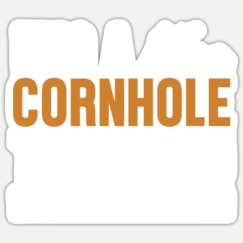C’est un Cornhole Thing Plateau de jeu Pouf Sticker taille S (10 x 10 cm)