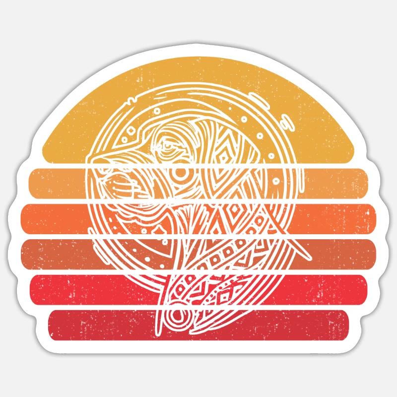 Great Dane Moon Phases - Sticker size S (10 x 10 cm) - white matte