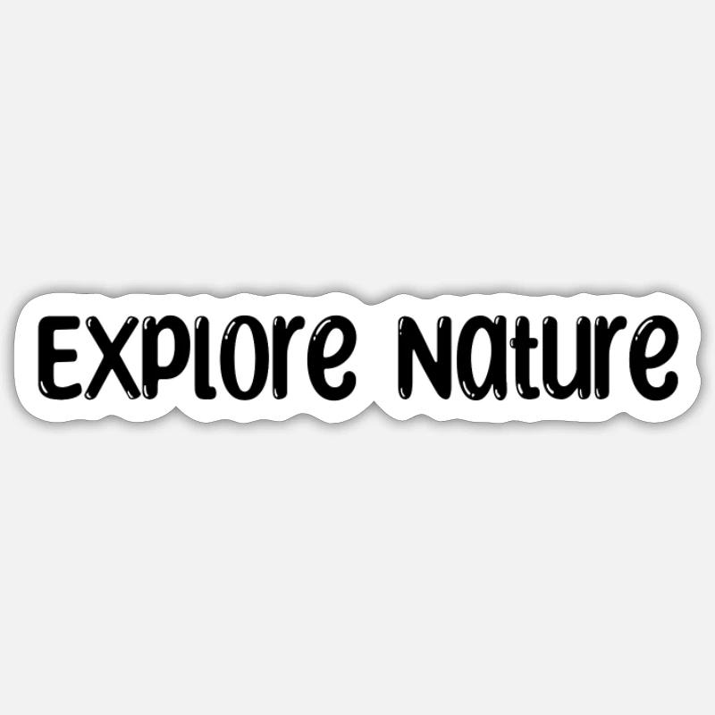Camping - Explore Nature - Sticker Größe S (10 x 10 cm) - Mattweiß