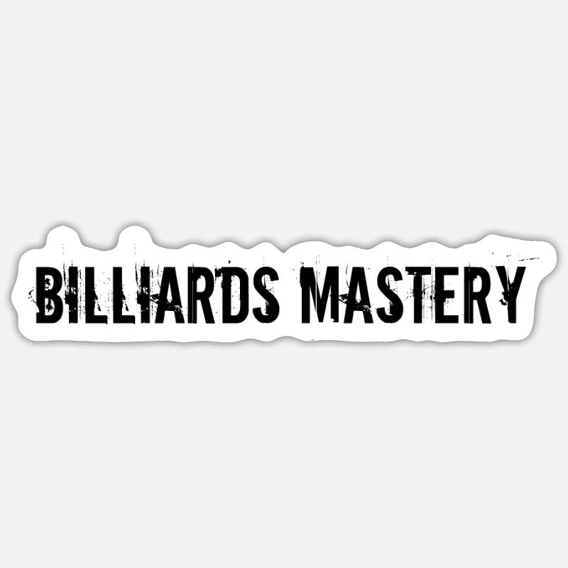 Billard - Billiards Mastery - Sticker size S (10 x 10 cm) - white matte