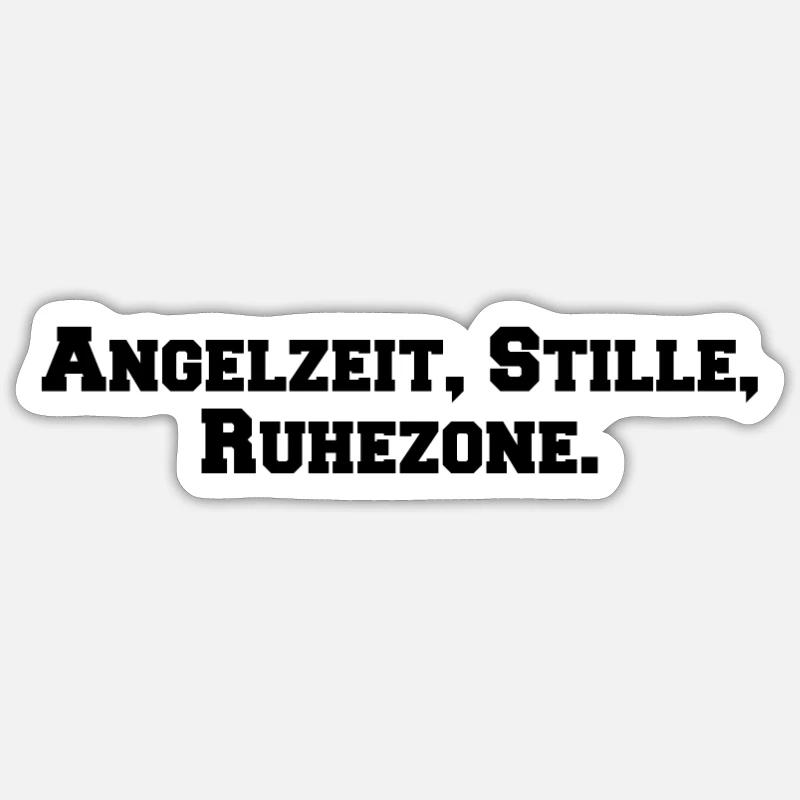 Pêche - temps de pêche, silence, zone de calme. Sticker taille S (10 x 10 cm)