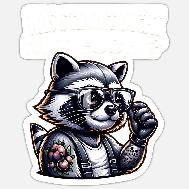 Ich hasse Menschen - Was stimmt denn mit dir nicht - Sticker Größe S (10 x 10 cm) - Mattweiß