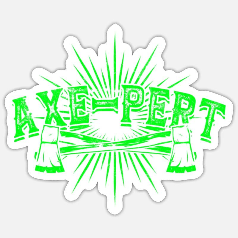 Bûcheron Bûcheron Bûcheron Bûcheron Bûcheron Axe-pert Sticker taille S (10 x 10 cm)