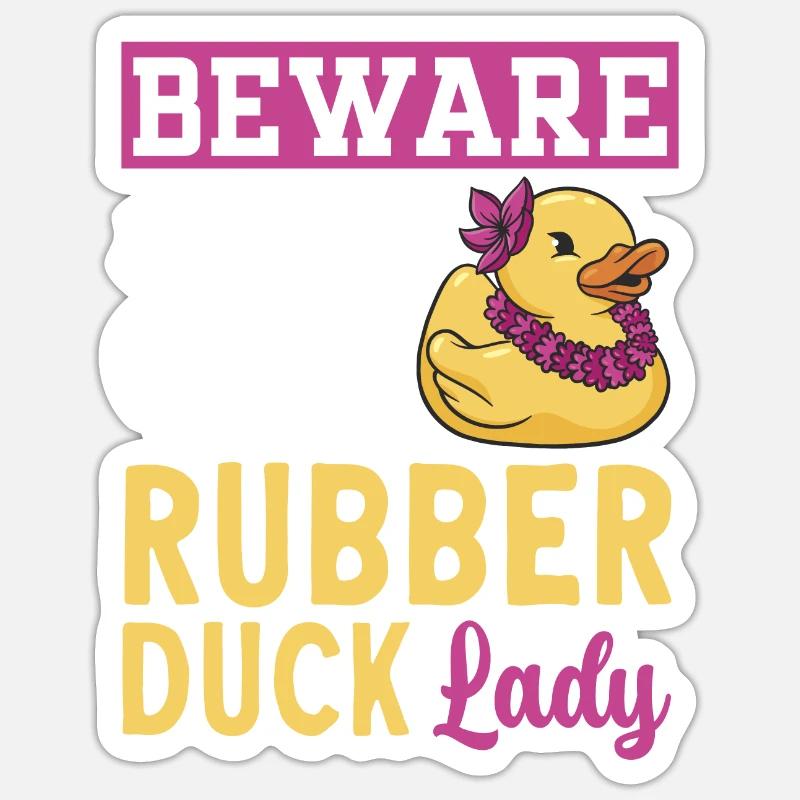 Quietscheentchen Quietscheente Gummiente Sticker Größe S (10 x 10 cm)