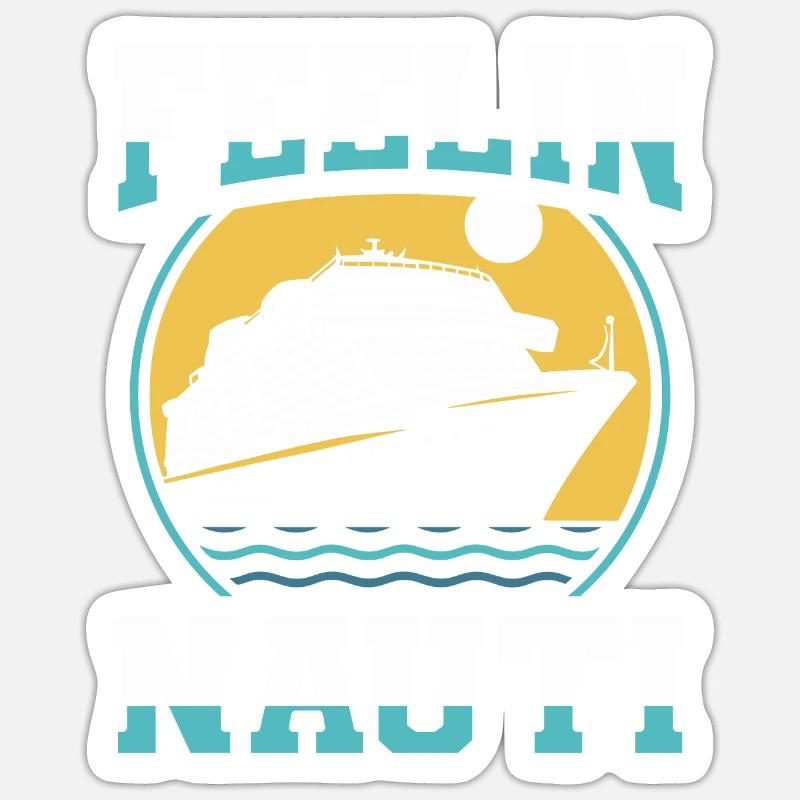 Croisière Feeling Nauti - Sticker taille S (10 x 10 cm) - blanc mat