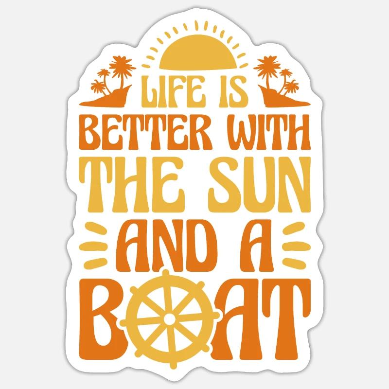 Croisière - Sticker taille S (10 x 10 cm) - blanc mat