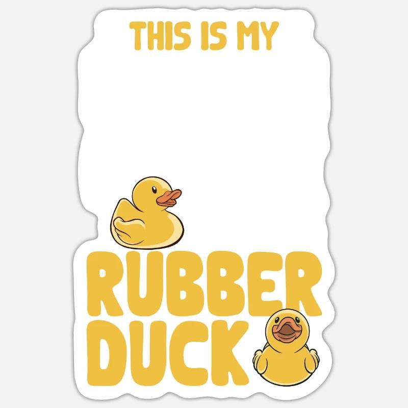 Rubber Duck Rubber Duck - Sticker size S (10 x 10 cm) - white matte