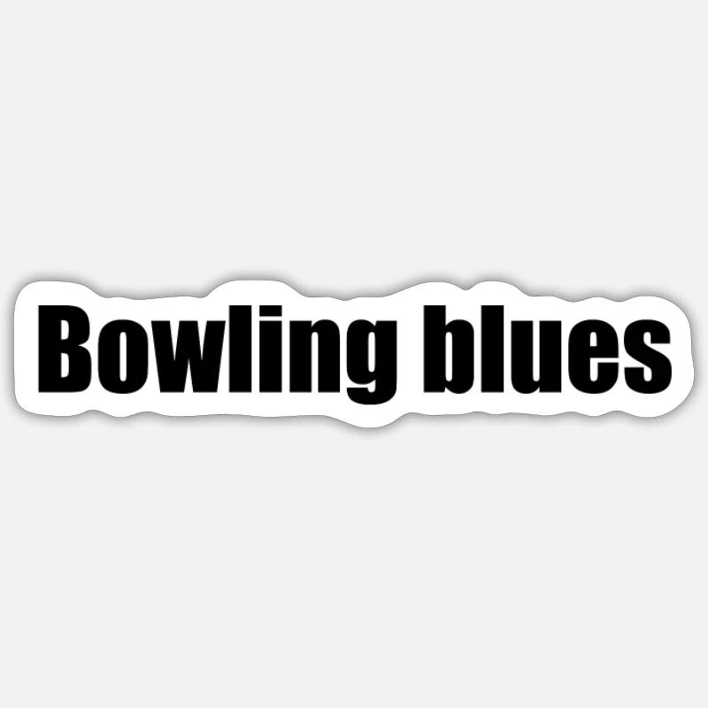 Bowling - Bowling blues - Sticker size S (10 x 10 cm) - white matte