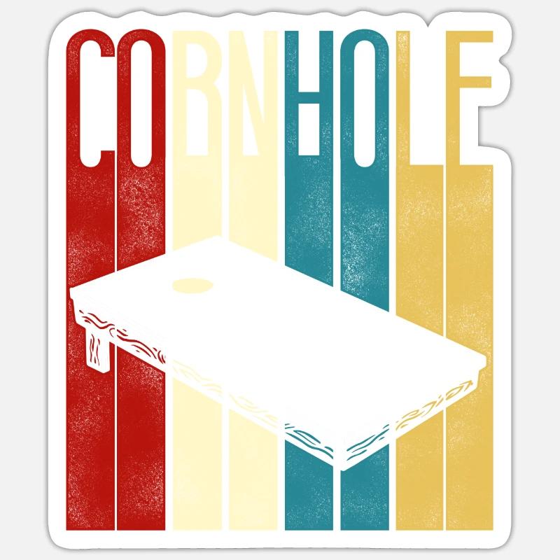 Cornhole Team Bean Bag Player Sticker Größe S (10 x 10 cm)