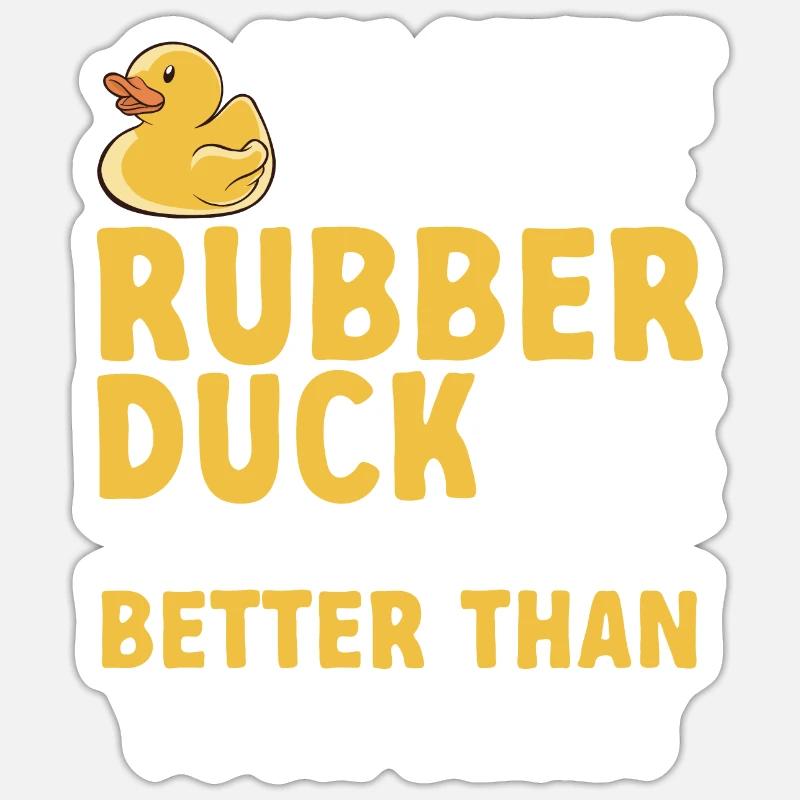 Rubber Duck Rubber Duck - Sticker size S (10 x 10 cm) - white matte