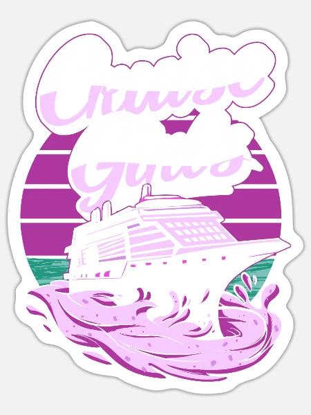 Kreuzfahrt - Sticker Größe S (10 x 10 cm) - Mattweiß