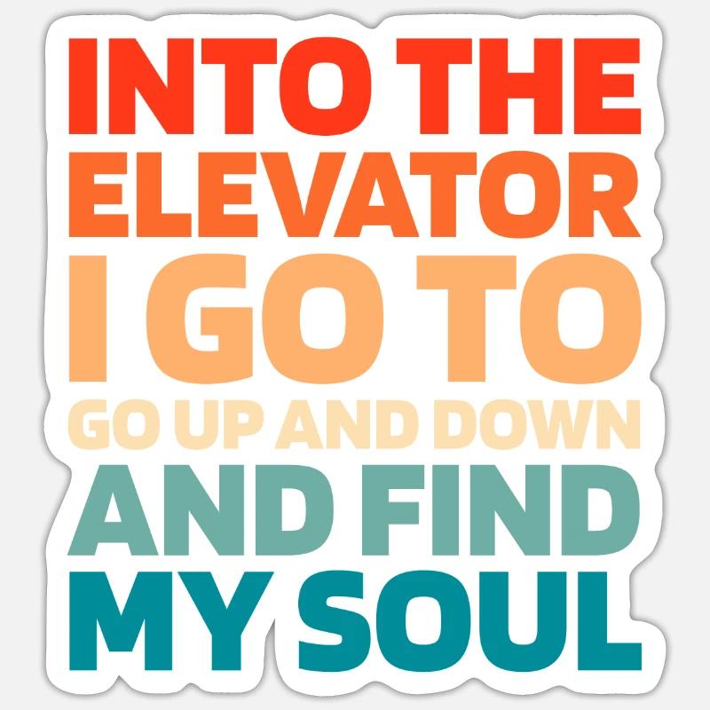 Elevator Elevator - Sticker size S (10 x 10 cm) - white matte