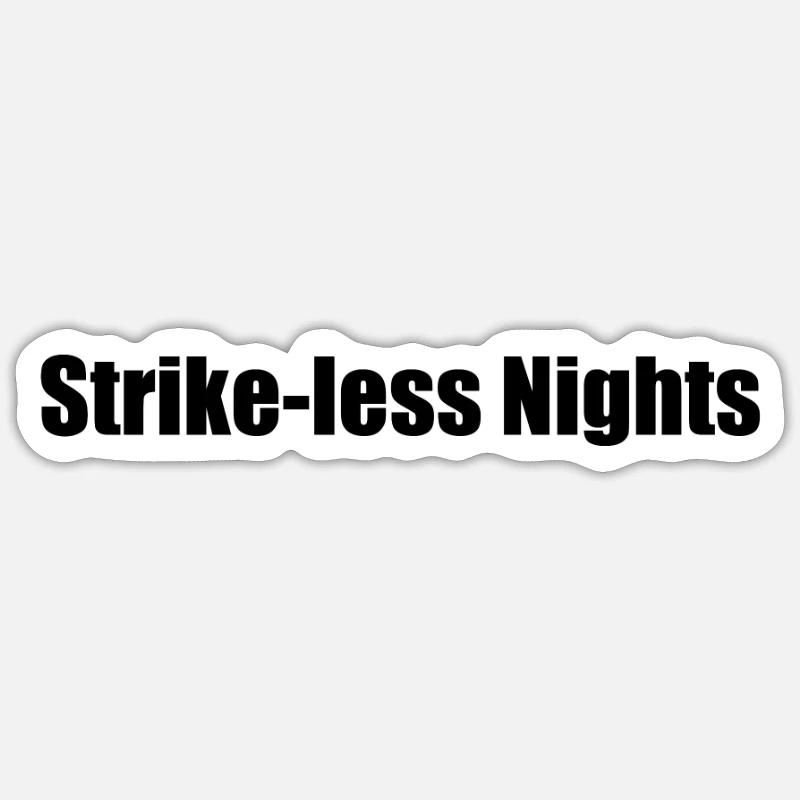 Bowling - Nuits sans grève - Sticker taille S (10 x 10 cm) - blanc mat