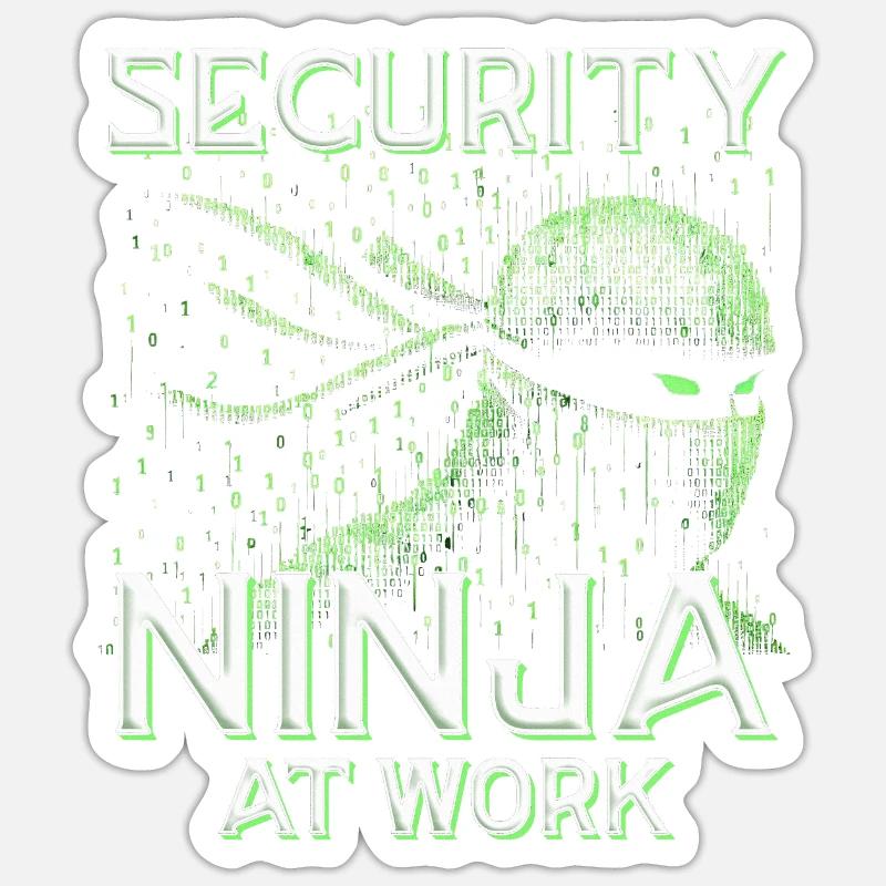 Penetrationstester Security Ninja at work Sticker Größe S (10 x 10 cm)