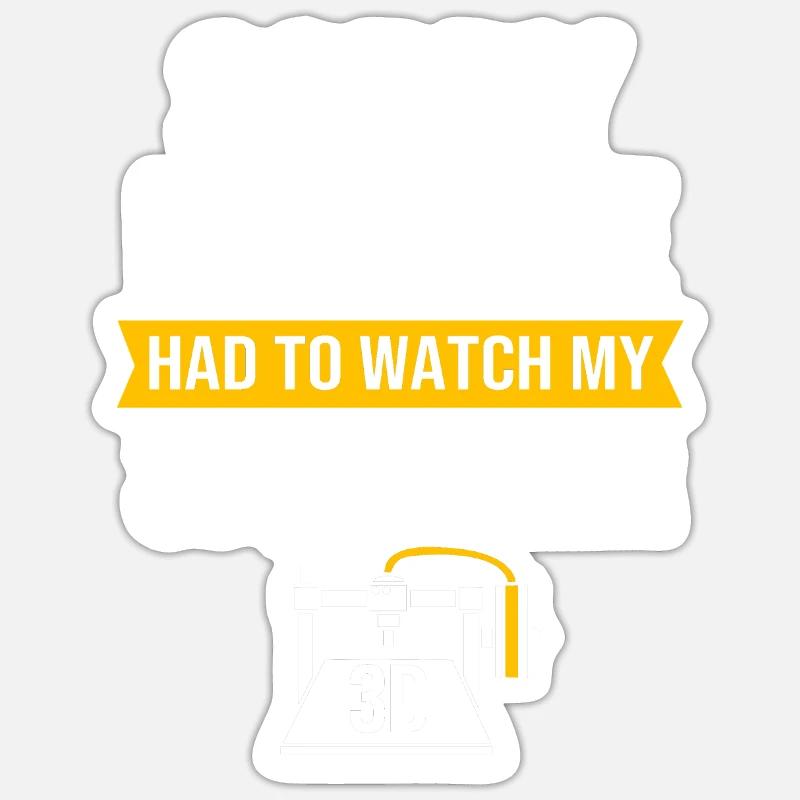 3D Printing - Sticker size S (10 x 10 cm) - white matte
