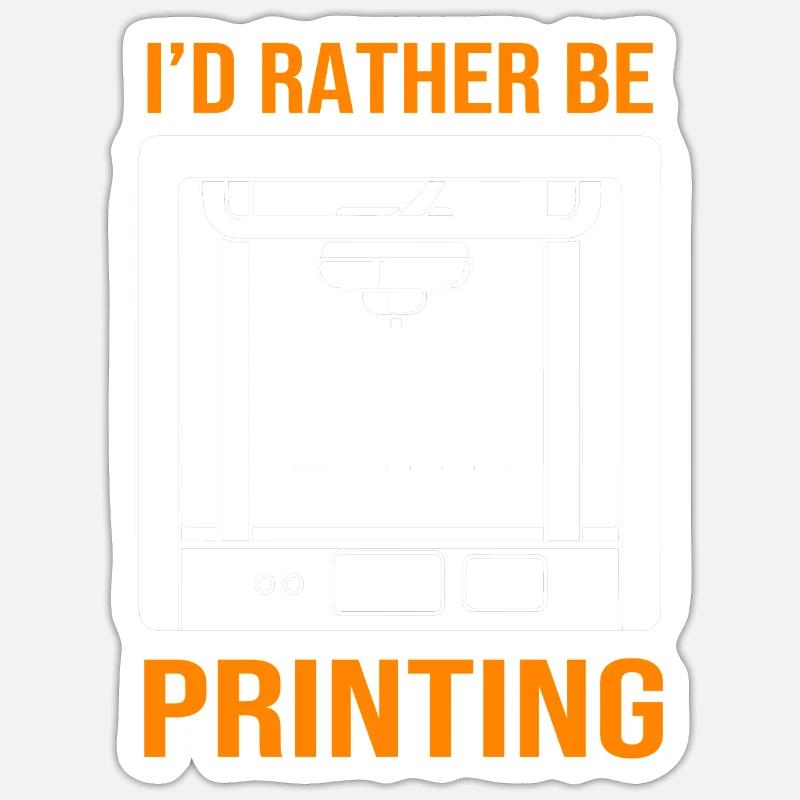 3D Printing - Sticker size S (10 x 10 cm) - white matte