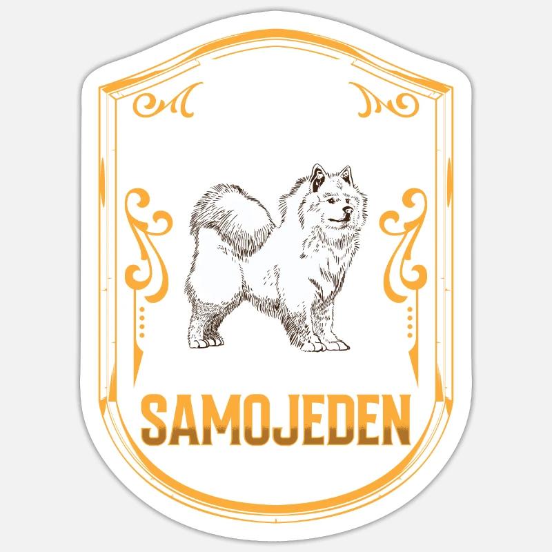 Samojede nicht trauen Samojedenspitz Samojede Sticker Größe S (10 x 10 cm)