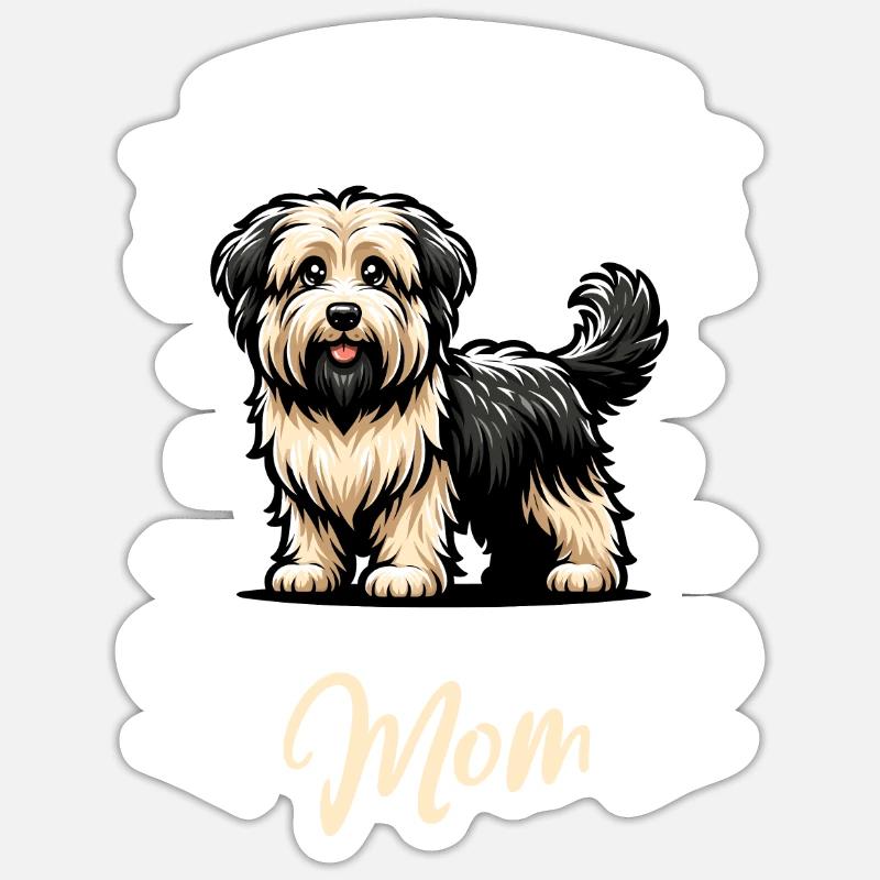 Gos d’Atura Català Mama - Sticker taille S (10 x 10 cm) - blanc mat