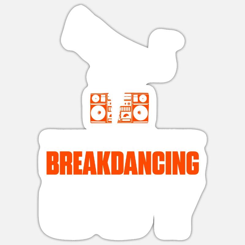 Breakdance Breakdancer Breakdancing - Sticker Größe S (10 x 10 cm) - Mattweiß