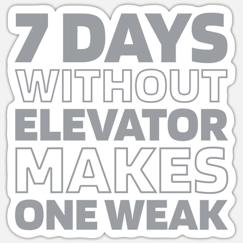 Elevator Elevator - Sticker size S (10 x 10 cm) - white matte