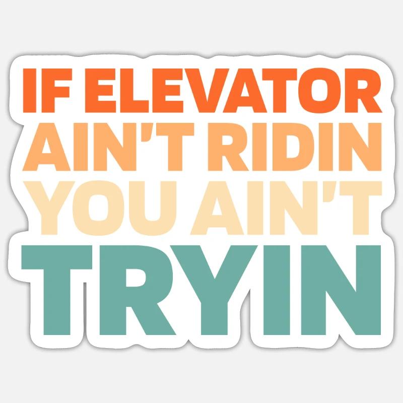 Elevator Elevator - Sticker size S (10 x 10 cm) - white matte