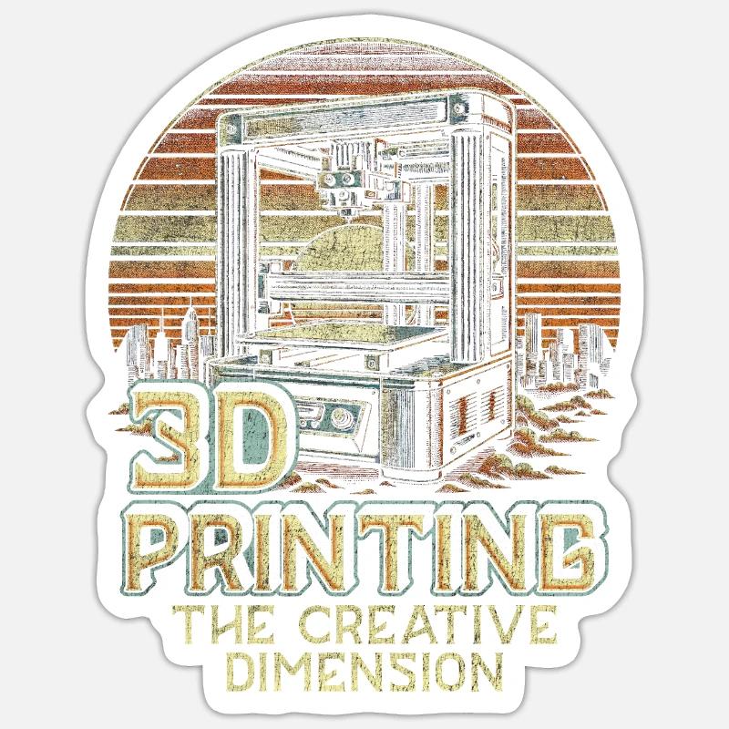 3D Druck 3D Engineer Sticker Größe S (10 x 10 cm)