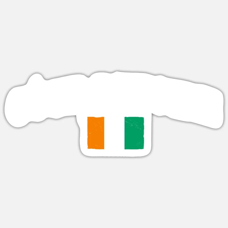 Côte d’Ivoire - Sticker taille S (10 x 10 cm) - blanc mat