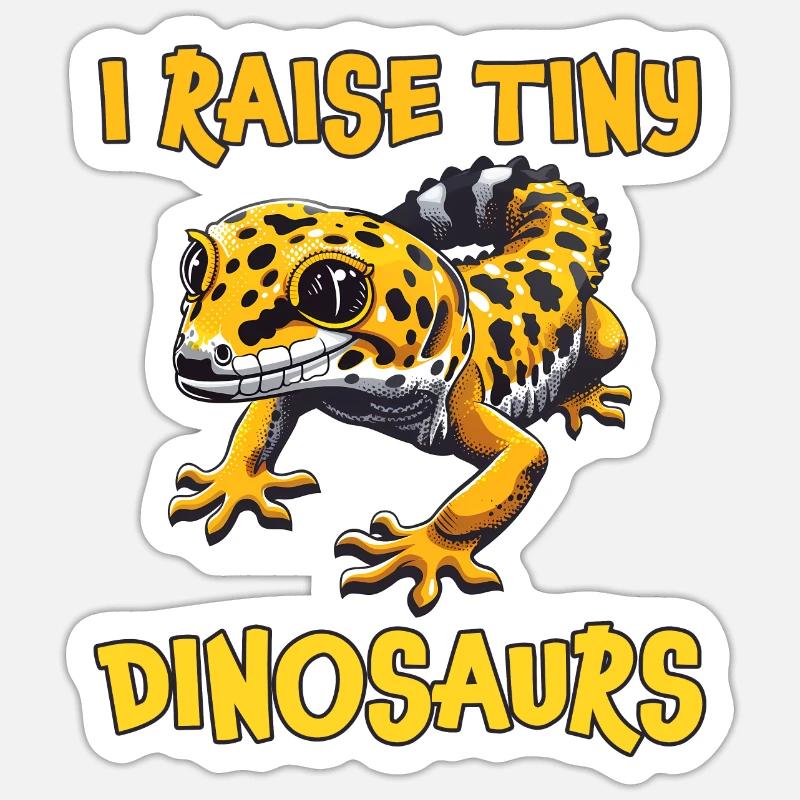 Leopardgecko Spruch Lustiges Leopardgecko Geschenk - Sticker Größe S (10 x 10 cm) - Mattweiß