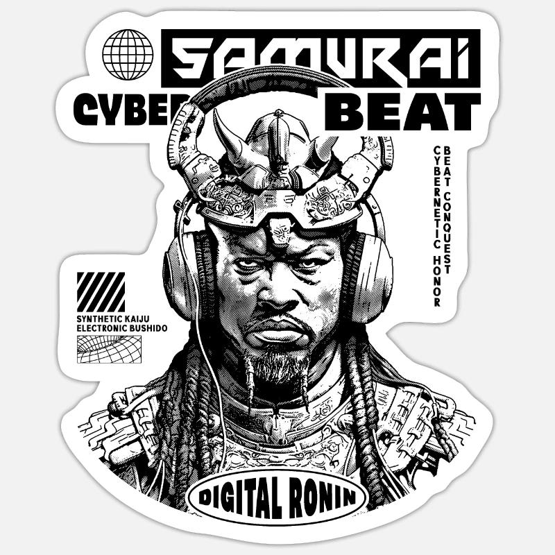 Chemise Tech Samurai Sci-Fi Sticker taille S (10 x 10 cm)
