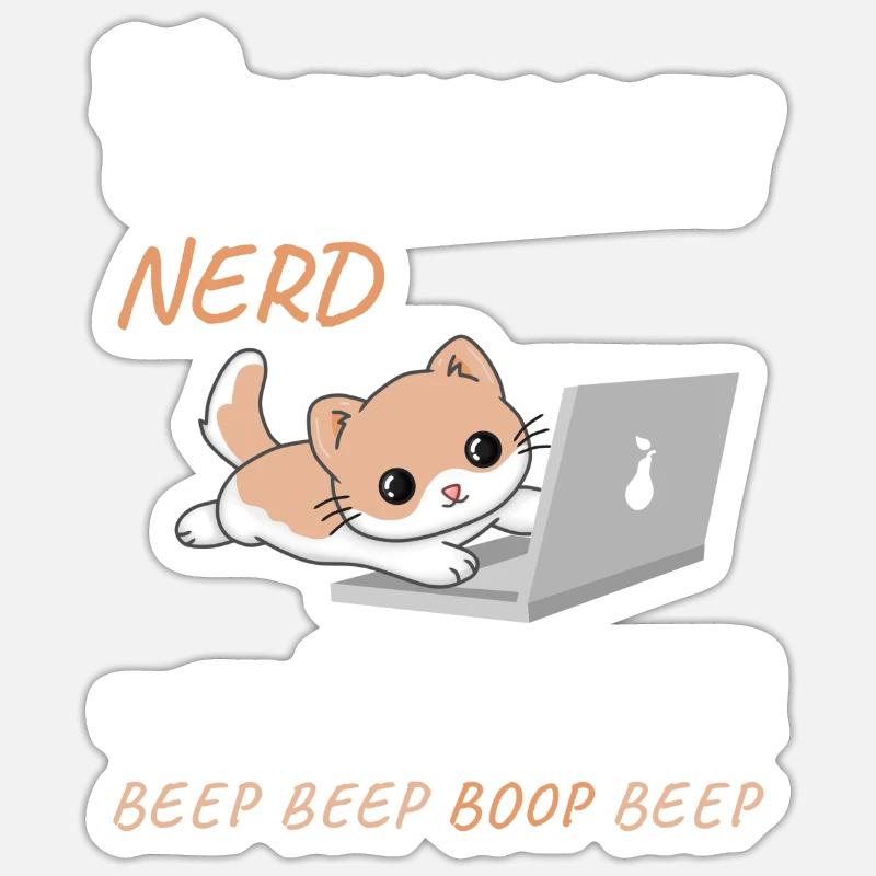 IT Computer Administrator Computerarbeit Geschenk - Sticker Größe S (10 x 10 cm) - Mattweiß