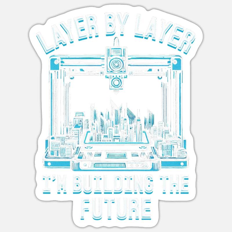 3D Druck 3D Engineer Sticker Größe S (10 x 10 cm)