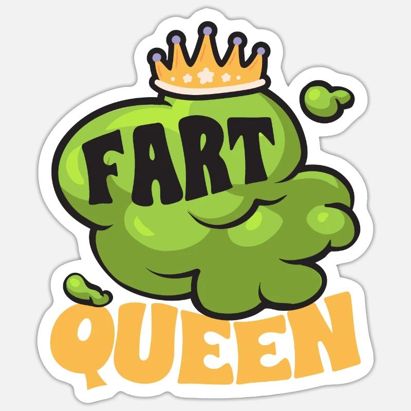 pet pète pète pète - Sticker taille S (10 x 10 cm) - blanc mat
