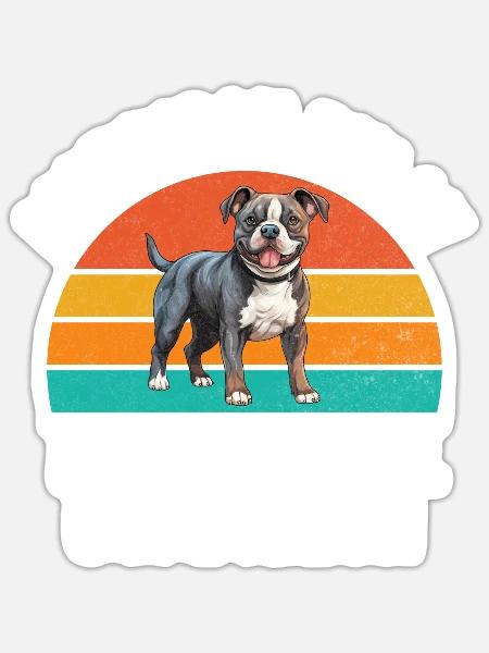 American Bully Gifts - Sticker Größe S (10 x 10 cm) - Mattweiß