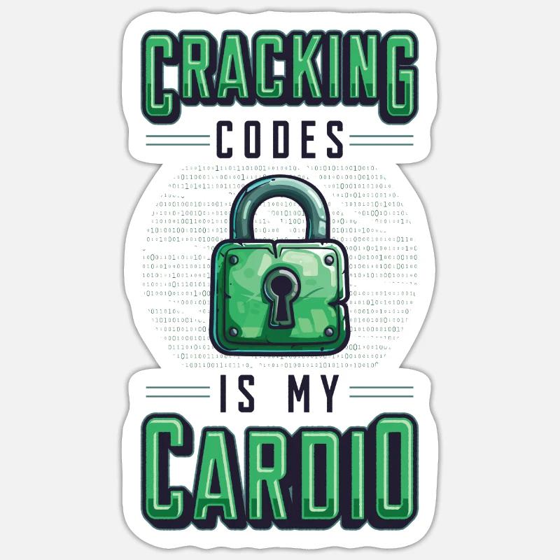 Cracking Codes Is My Cardio - Cryptologic Sticker size S (10 x 10 cm)