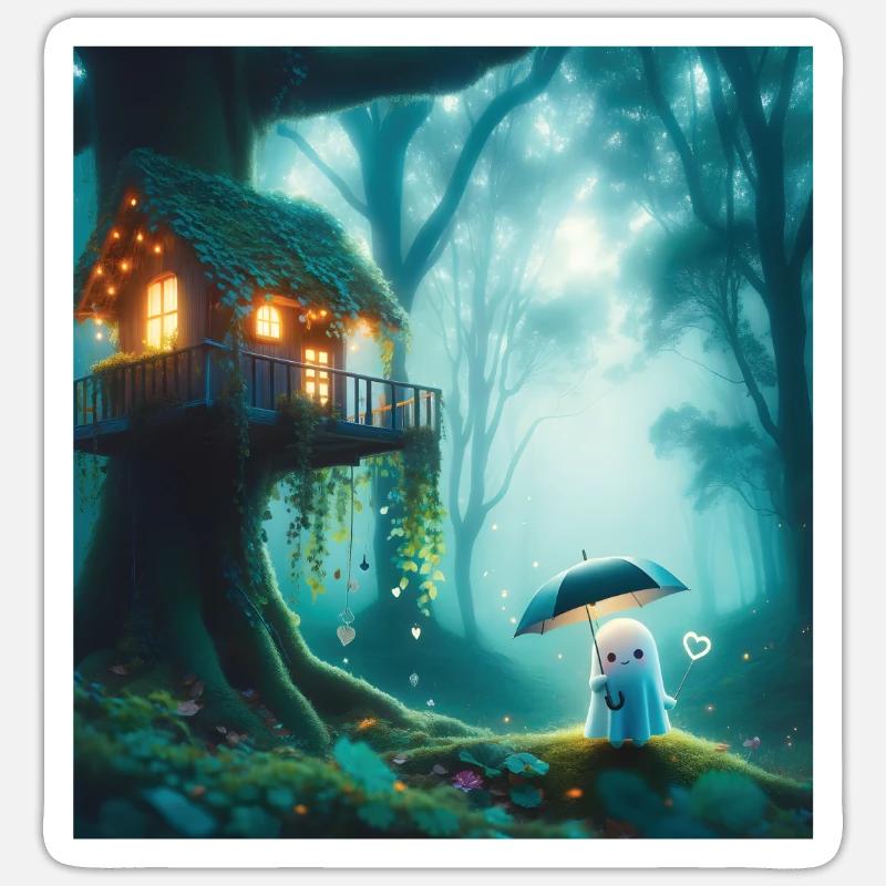 Märchen - Sticker Größe S (10 x 10 cm) - Mattweiß