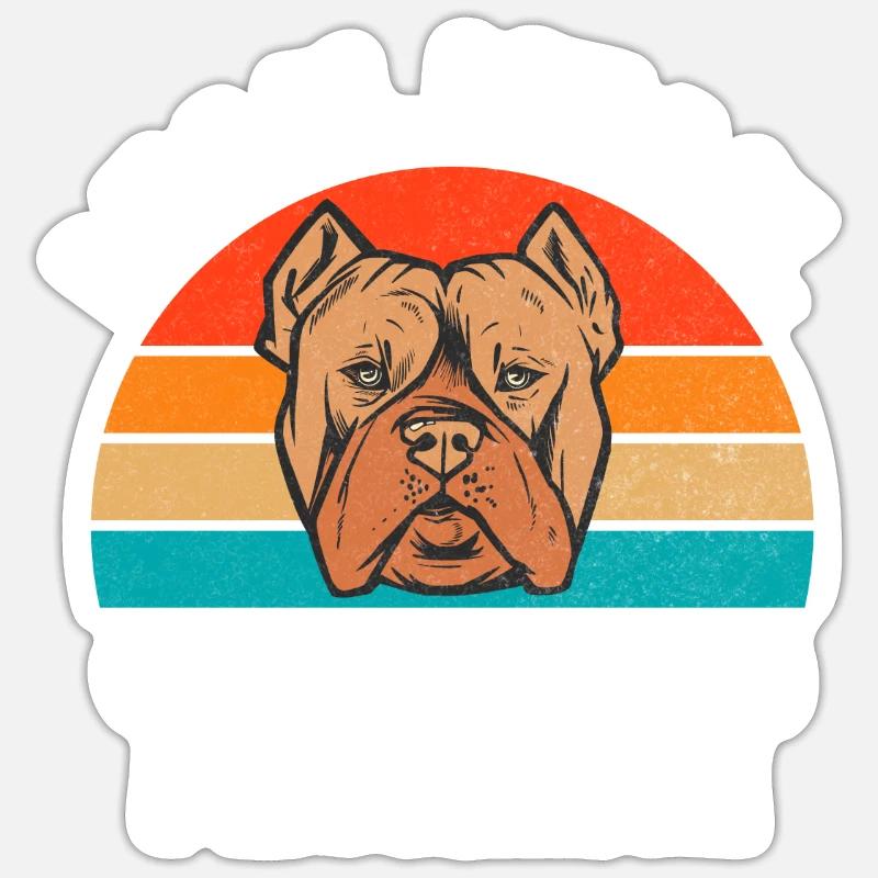 Cadeaux American Bully - Sticker taille S (10 x 10 cm) - blanc mat