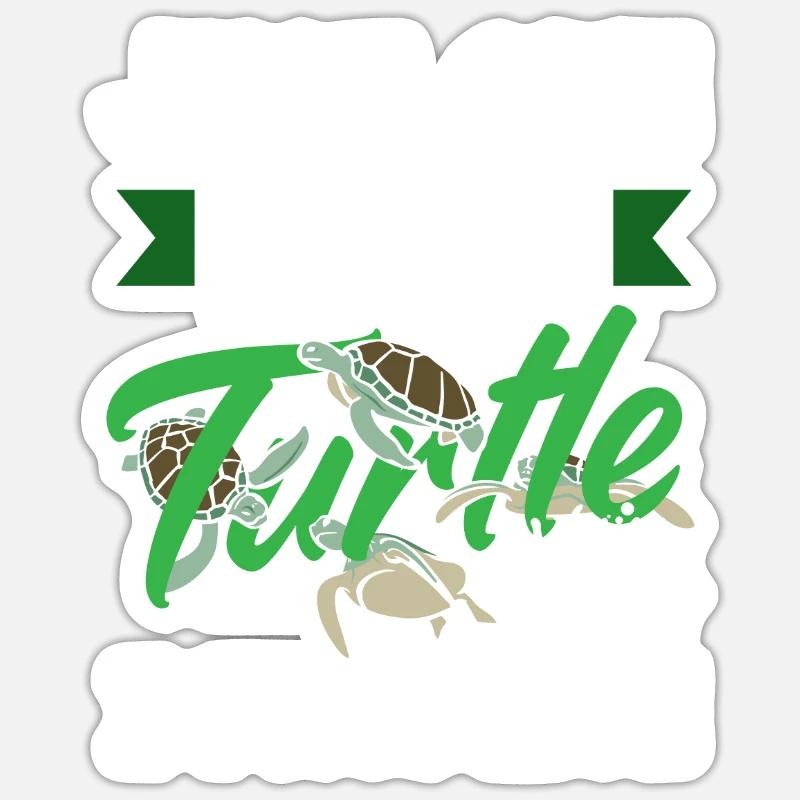 Turtle Sea Turtle Gift - Sticker size S (10 x 10 cm) - white matte