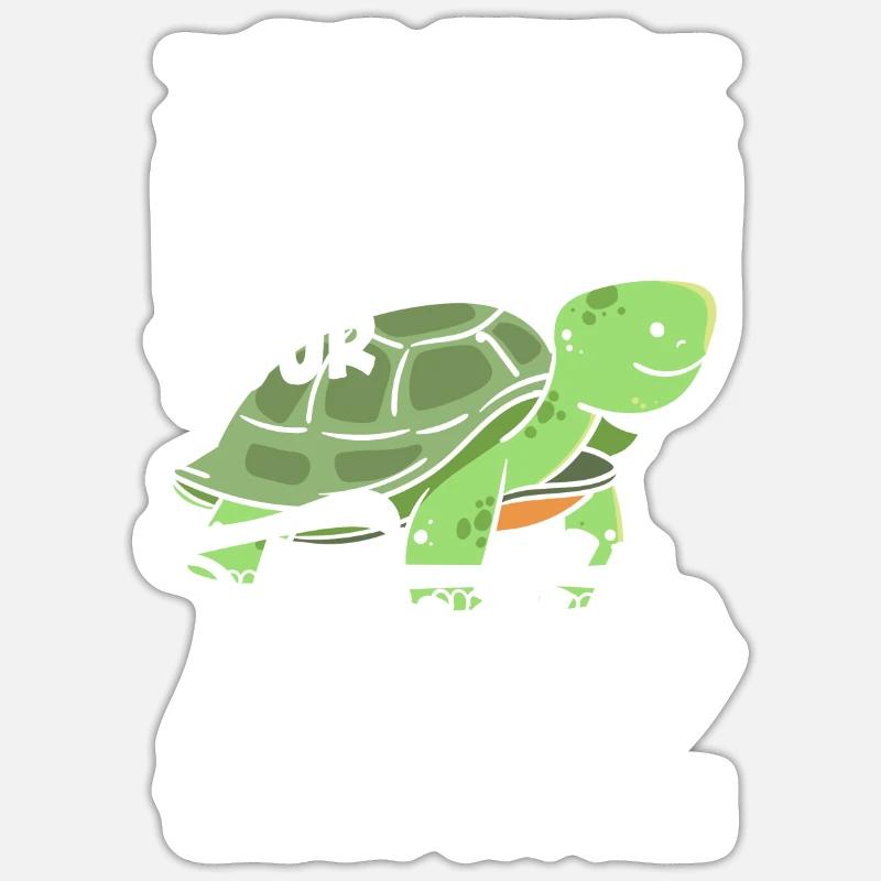 Turtle Sea Turtle Gift - Sticker size S (10 x 10 cm) - white matte