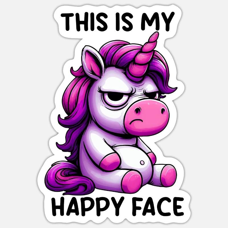 C’est mon visage heureux - Sticker taille S (10 x 10 cm) - blanc mat