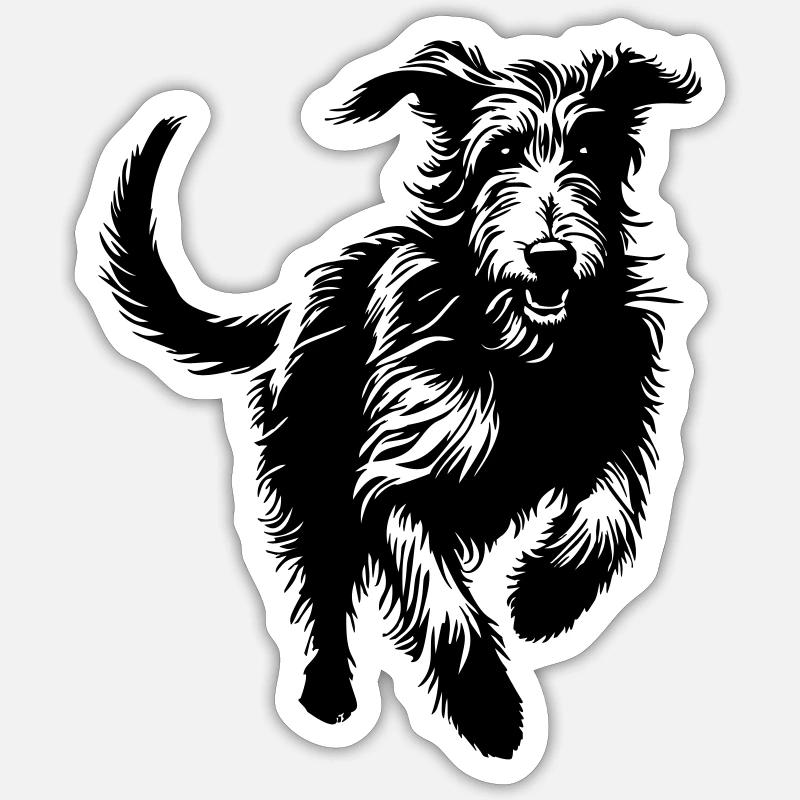 Irish Wolfhound - Sticker size S (10 x 10 cm) - white matte