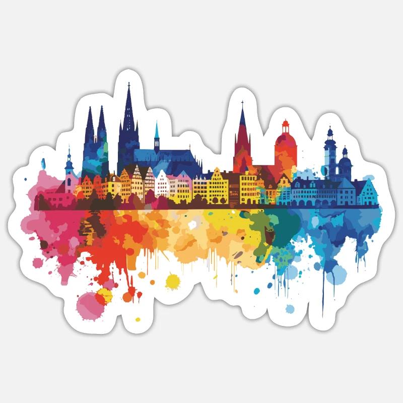 Saarlouis - Sticker Größe S (10 x 10 cm) - Mattweiß