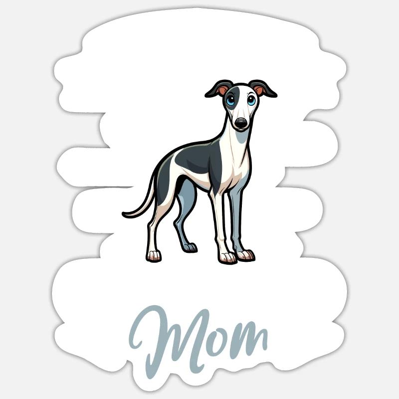 Greyhound Mama - Sticker size S (10 x 10 cm) - white matte