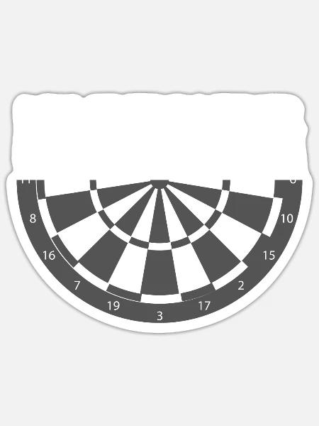 Dartspieler Lustiger Dart Spruch - Ich Spiele - Sticker Größe S (10 x 10 cm) - Mattweiß