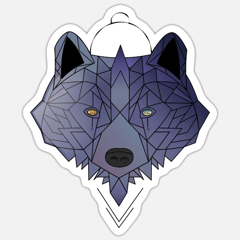 Wolf - Sticker size S (10 x 10 cm) - white matte