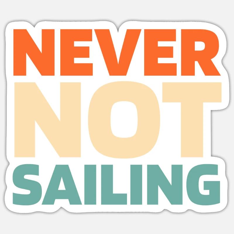 Sailing Sailor Sailboat - Sticker size S (10 x 10 cm) - white matte